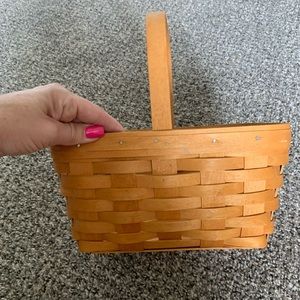 Longaberger basket rectangle with stationary handle